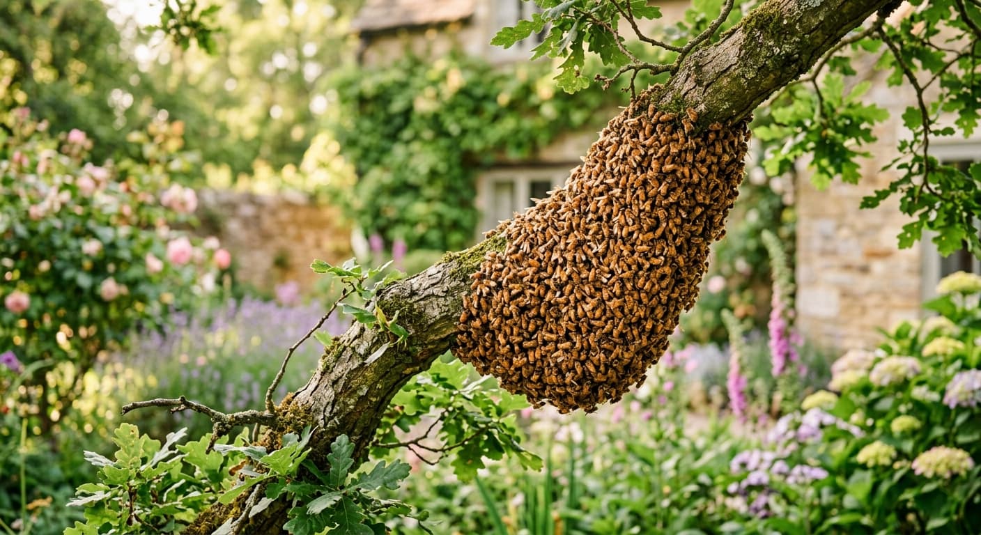 Honey bee swarm